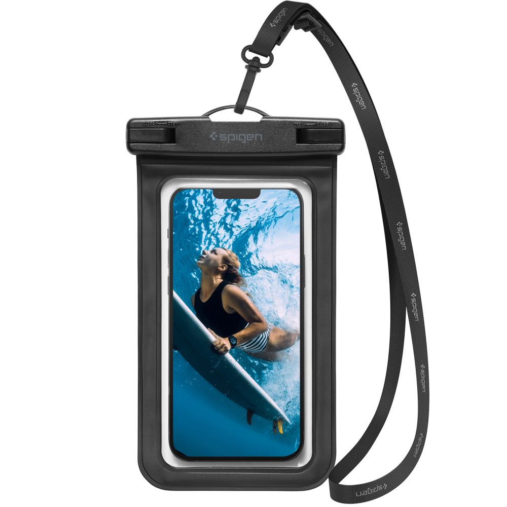Универсален калъф за телефон - Spigen Waterproof Case A601 (AMP04525) - Черен