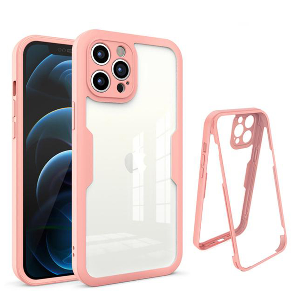 Калъф за iPhone 12 Pro Max + капак - Techsuit ColorVerse 360 Series - Розов