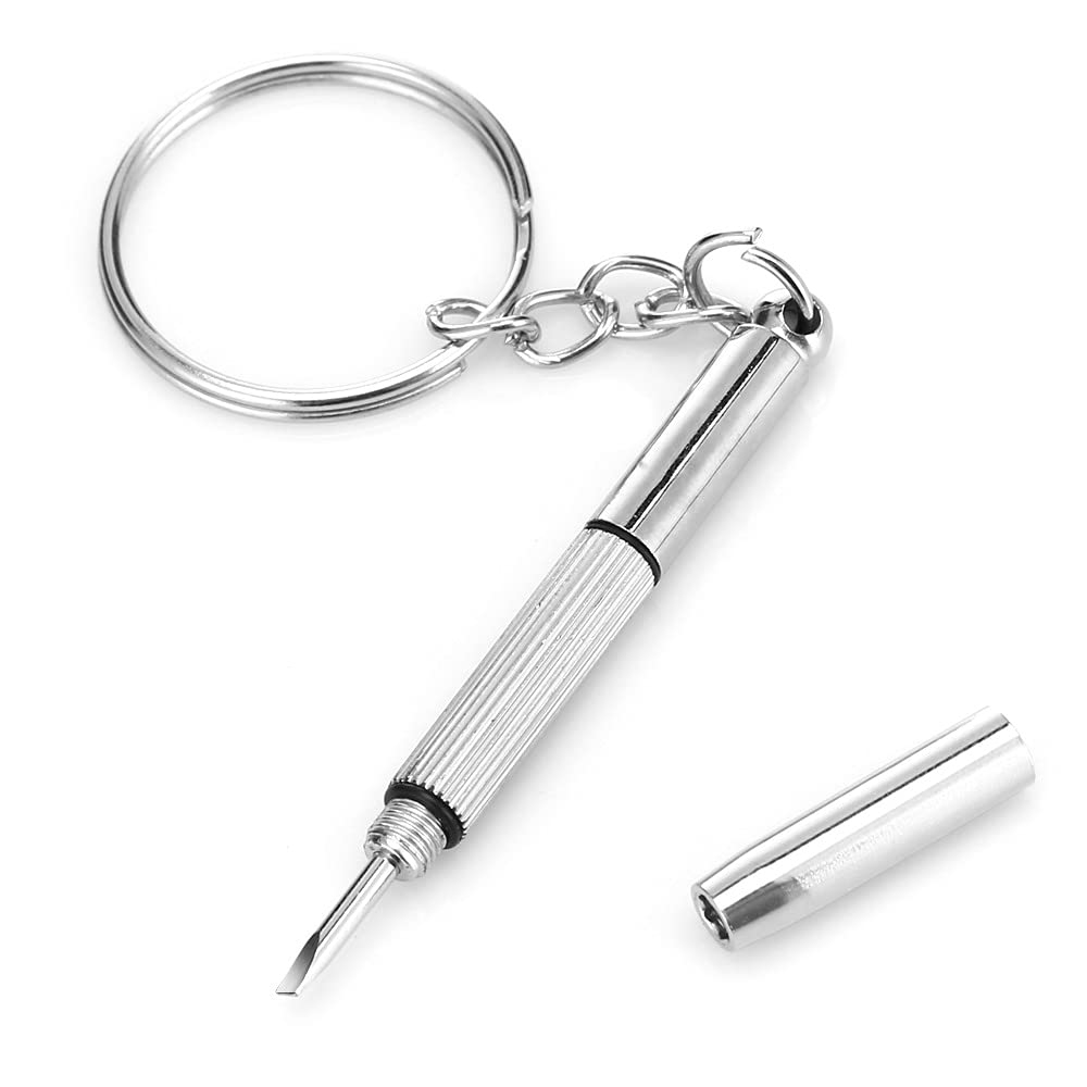 Отвертка за ремонт на очила, 6 x 0,5 cm - Techsuit (ST1) - сребриста
