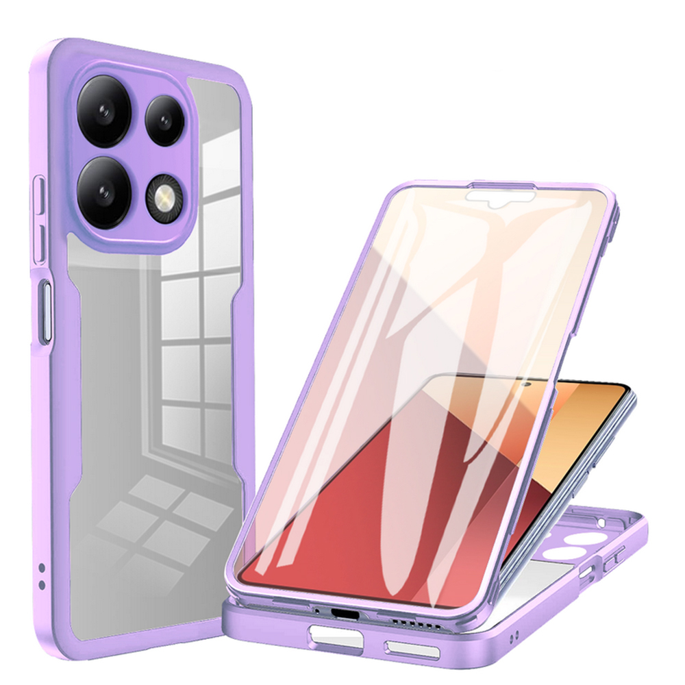 Калъф за Xiaomi Redmi Note 13 4G + капак - Techsuit ColorVerse 360 Series - Лилав