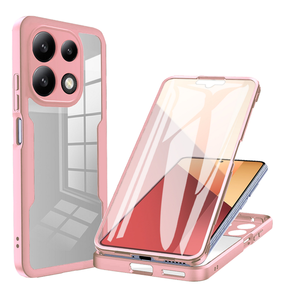 Калъф за Xiaomi Redmi Note 13 4G + капак - Techsuit ColorVerse 360 Series - Розов