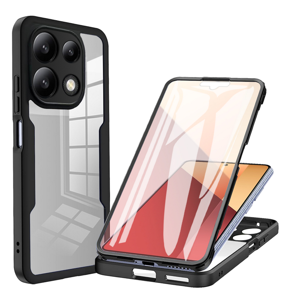 Калъф за Xiaomi Redmi Note 13 4G + Капак - Techsuit ColorVerse 360 Series - Черен