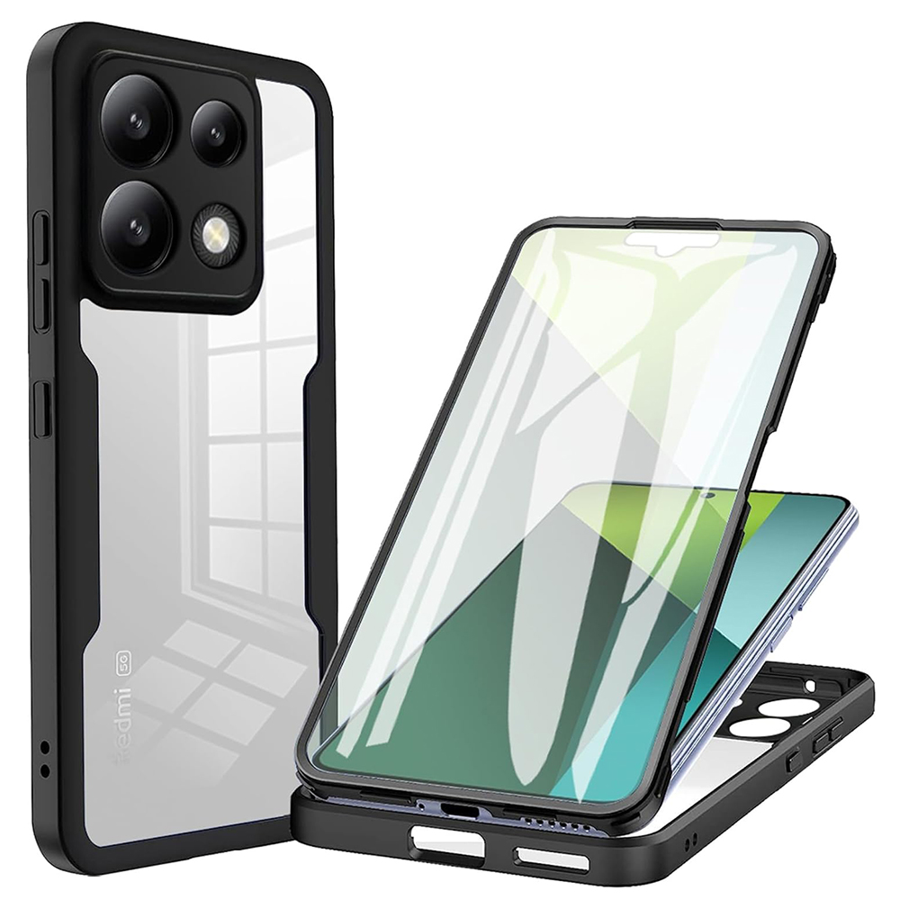 Калъф за Xiaomi Redmi Note 13 Pro 5G / Poco X6 + капак - Techsuit ColorVerse 360 Series - Черен