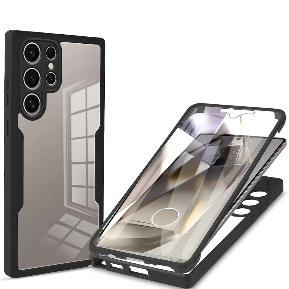 Калъф за Samsung Galaxy S24 Ultra + Калъф - Techsuit ColorVerse 360 Series - Черен