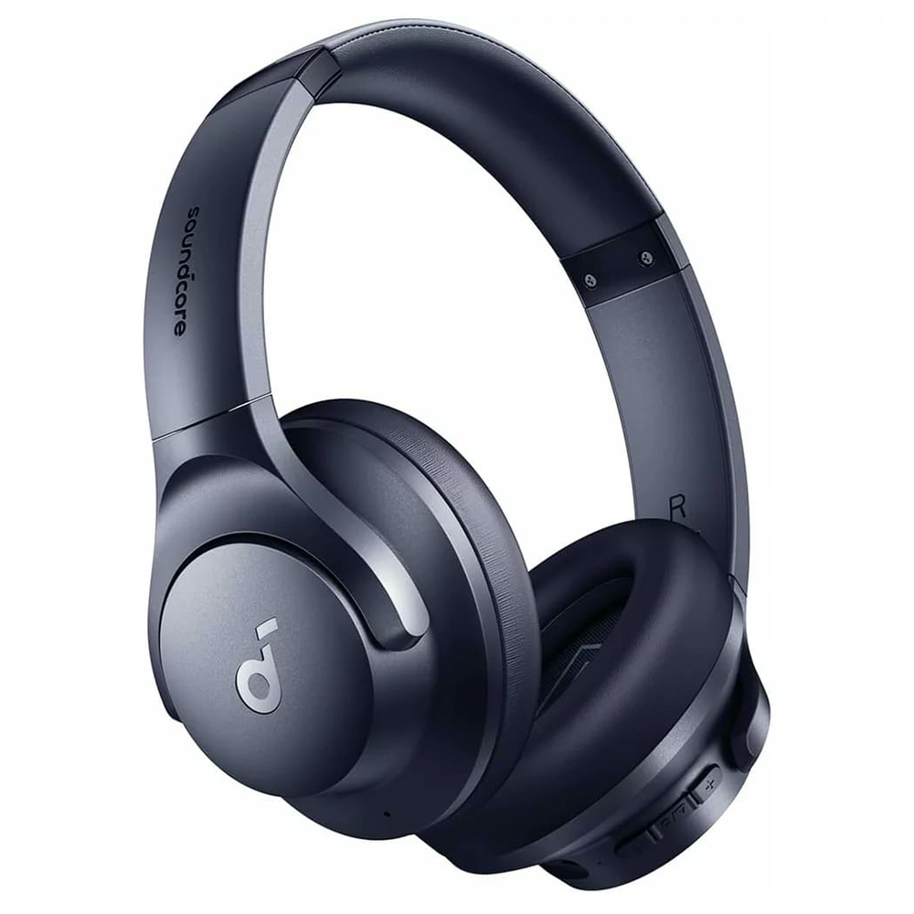 Bluetooth on-ear хибридна слушалка с активно шумопотискане - Anker (A3004G31) - синьо