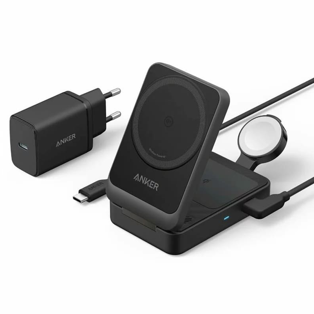 Apple 15W + зарядно и Type-C кабел - Anker (B2557311) - Черен