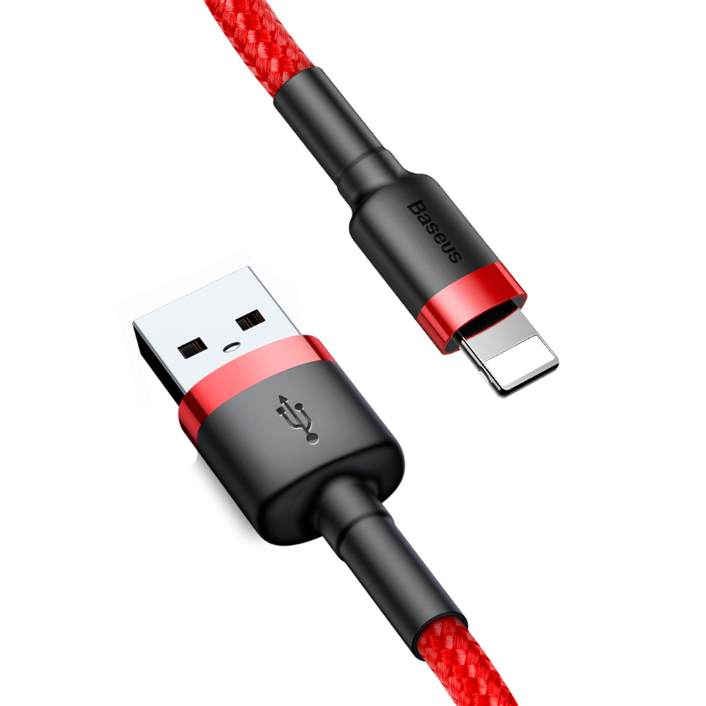 Кабел за данни USB към Lightning 1.5A, 2m - Baseus Cafule (CALKLF-C09) - Червен