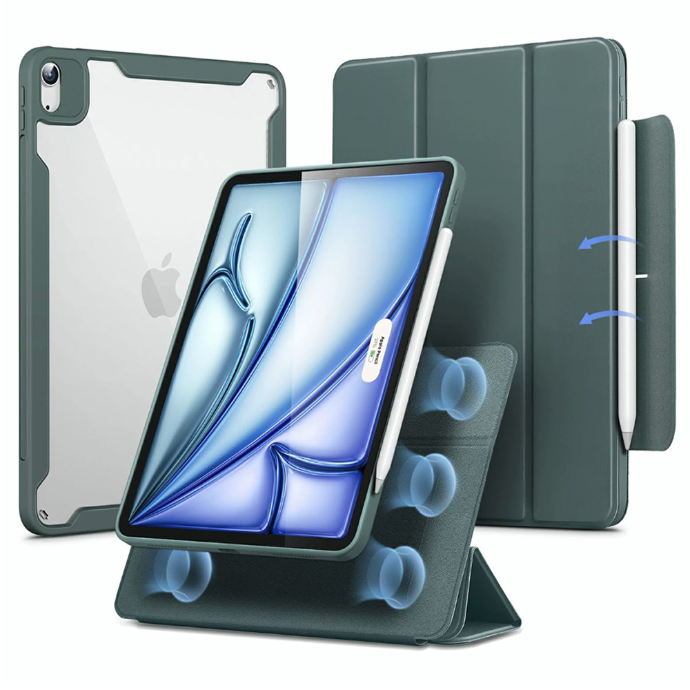 Калъф за iPad Air 4 (2020) / Air 5 (2022) / Air 11 (2024) / Air 11 (2025) / Air 11 (2026) - ESR Rebound Hybrid - Forest Зелен
