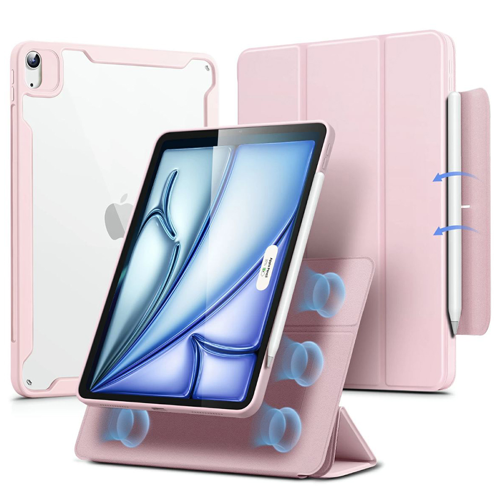 Калъф за iPad Air 4 (2020) / Air 5 (2022) / Air 11 (2024) / Air 11 (2025) / Air 11 (2026) - ESR Rebound Hybrid - Розов
