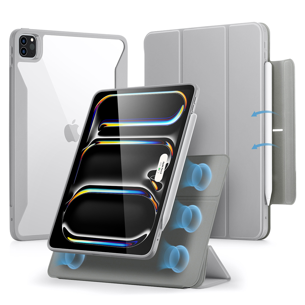 Калъф за iPad Pro 13 (2024) / iPad Pro 13 (2025) - ESR Rebound Hybrid - Сив