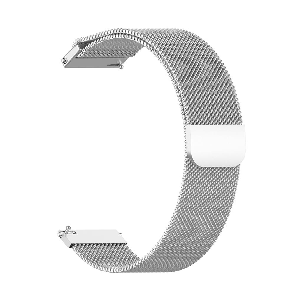 Каишка за часовник за Samsung Galaxy Watch 4/5/Active 2, Huawei Watch GT 3 (42 мм)/GT 3 Pro (43 мм) - Каишка за часовник Techsuit 20 мм (W009) - Сребрист