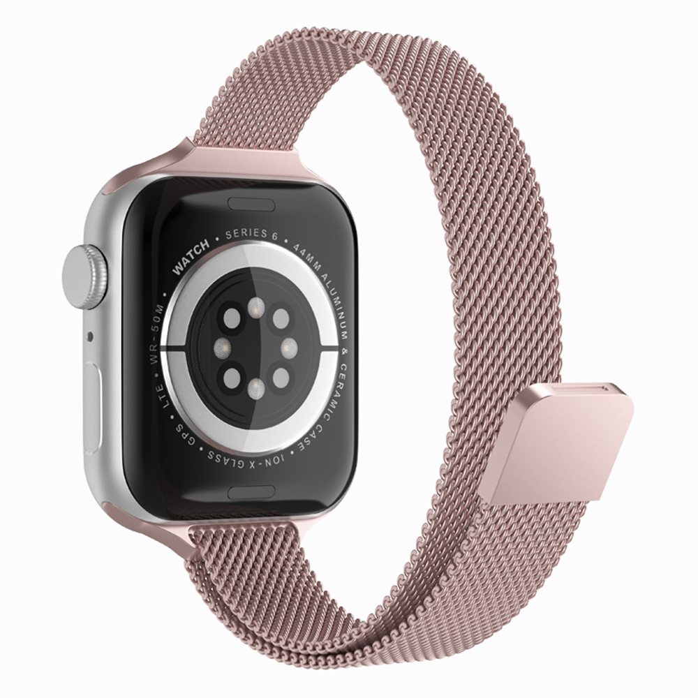 Каишка за Apple Watch 1/2/3/3/4/4/5/5/5/6/6/7/8/7/8/9/9/10/10/11/SE/SE 2/SE 3 (38/40/41/42 mm) - Techsuit Watchband (W034) - Розов