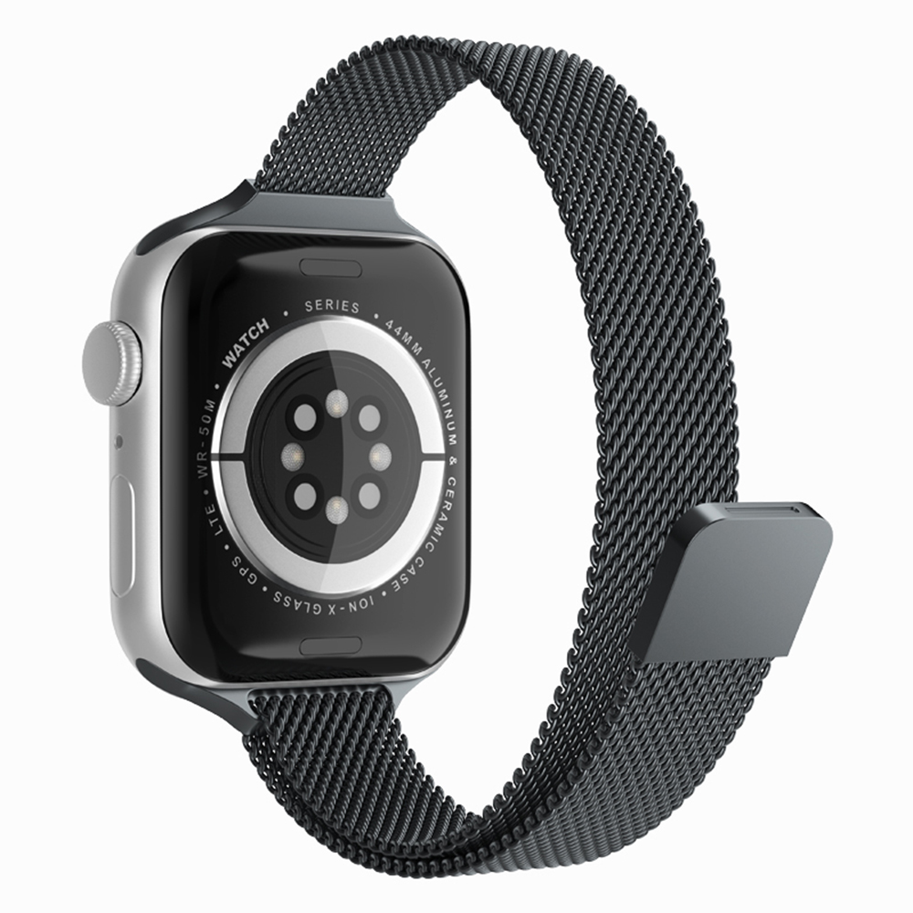 Каишка за Apple Watch 1/2/3/3/4/4/5/5/5/6/6/7/8/7/8/9/9/10/10/11/SE/SE 2/SE 3 (38/40/41/42mm) - Techsuit Watchband (W034) - Черен