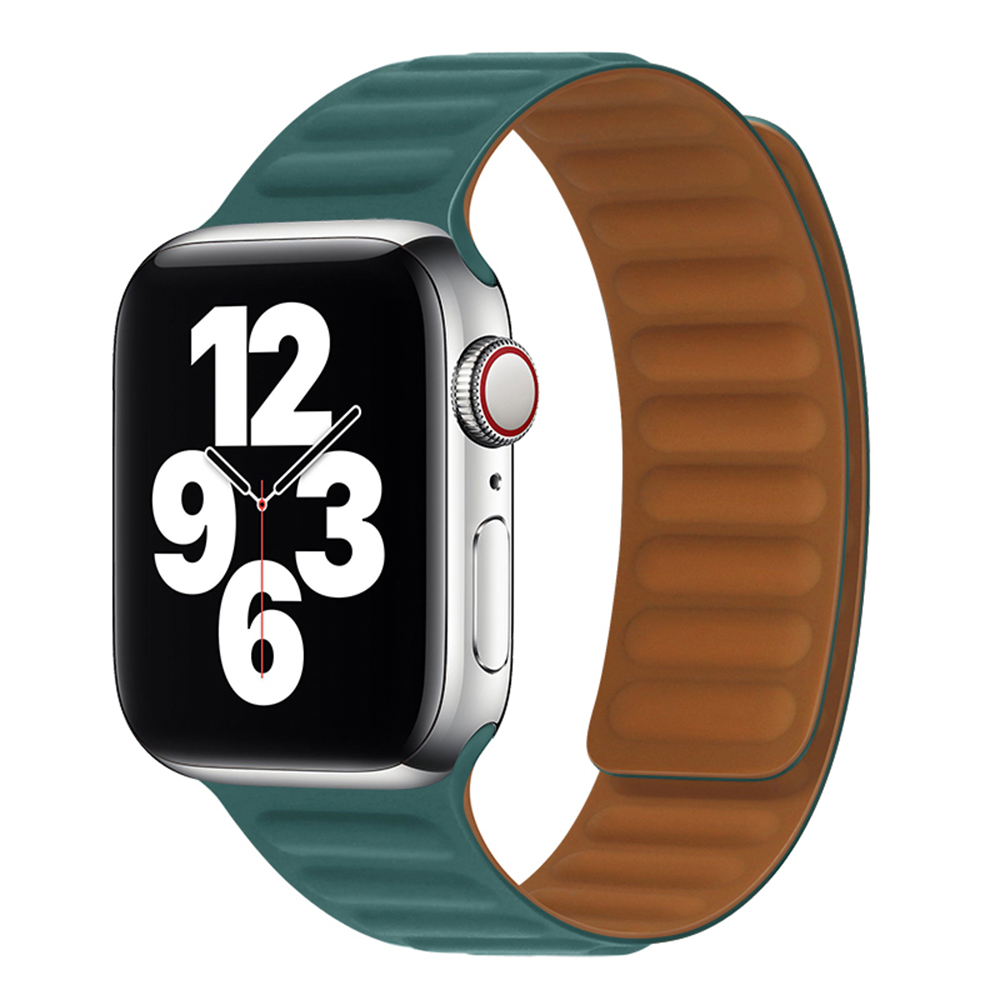 Каишка за Apple Watch 1/2/3/3/4/4/5/5/5/6/6/7/8/7/8/9/9/10/11/SE/SE 2/SE 3/Ultra/Ultra/Ultra 2/Ultra 3 (42/44/45/46/49 мм) - Каишка за часовник Techsuit (W035) - Тюркоаз