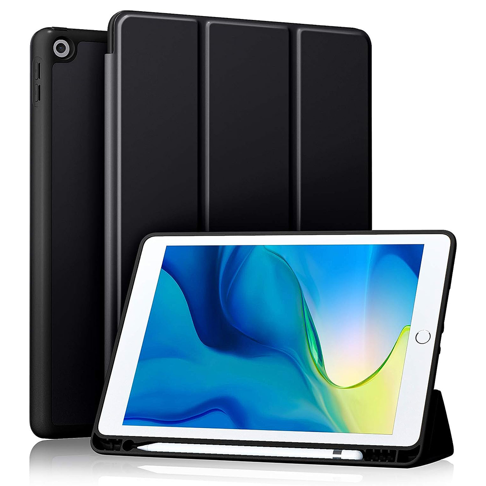 Калъф за iPad 10.2 (2019 / 2020 / 2021) - Techsuit Flex Trifold - Черен
