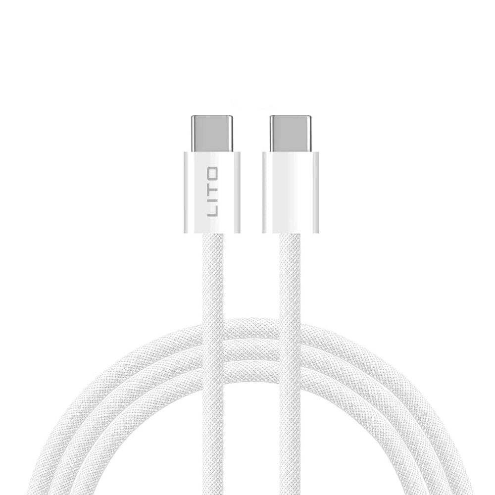 Кабел за данни Type-C към Type-C 60W, 1m - Lito (LD04CC) - Бял
