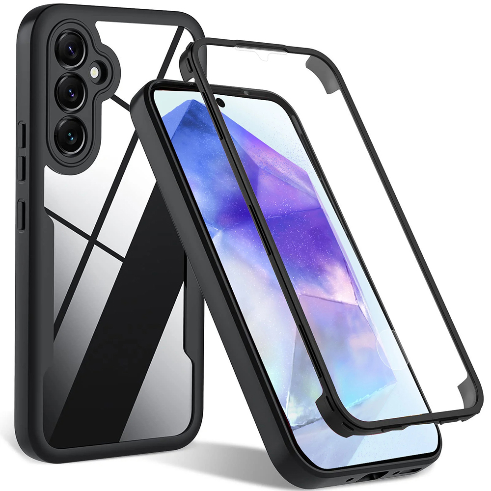 Калъф за Samsung Galaxy A54 + Капак - Techsuit ColorVerse 360 Series - Черен