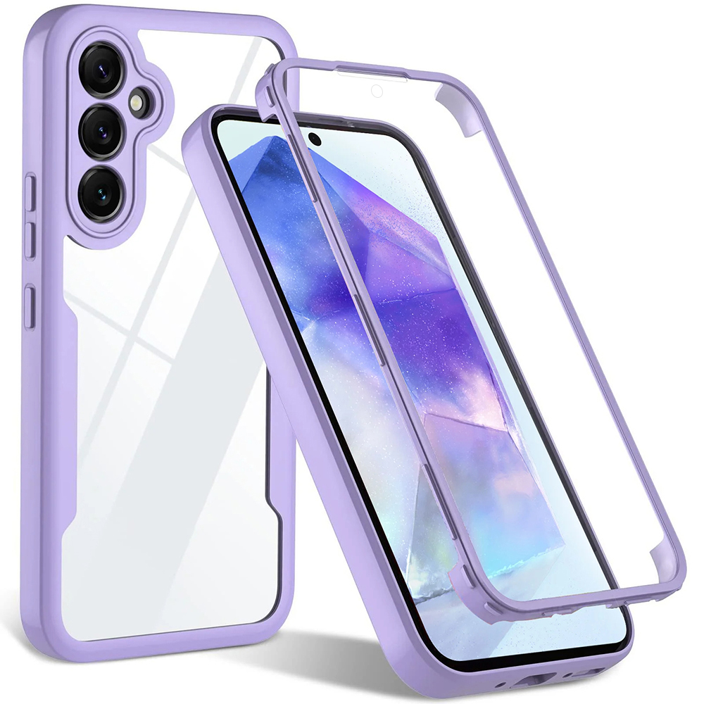 Калъф за Samsung Galaxy A35 5G + капак - Techsuit ColorVerse 360 Series - Лилав