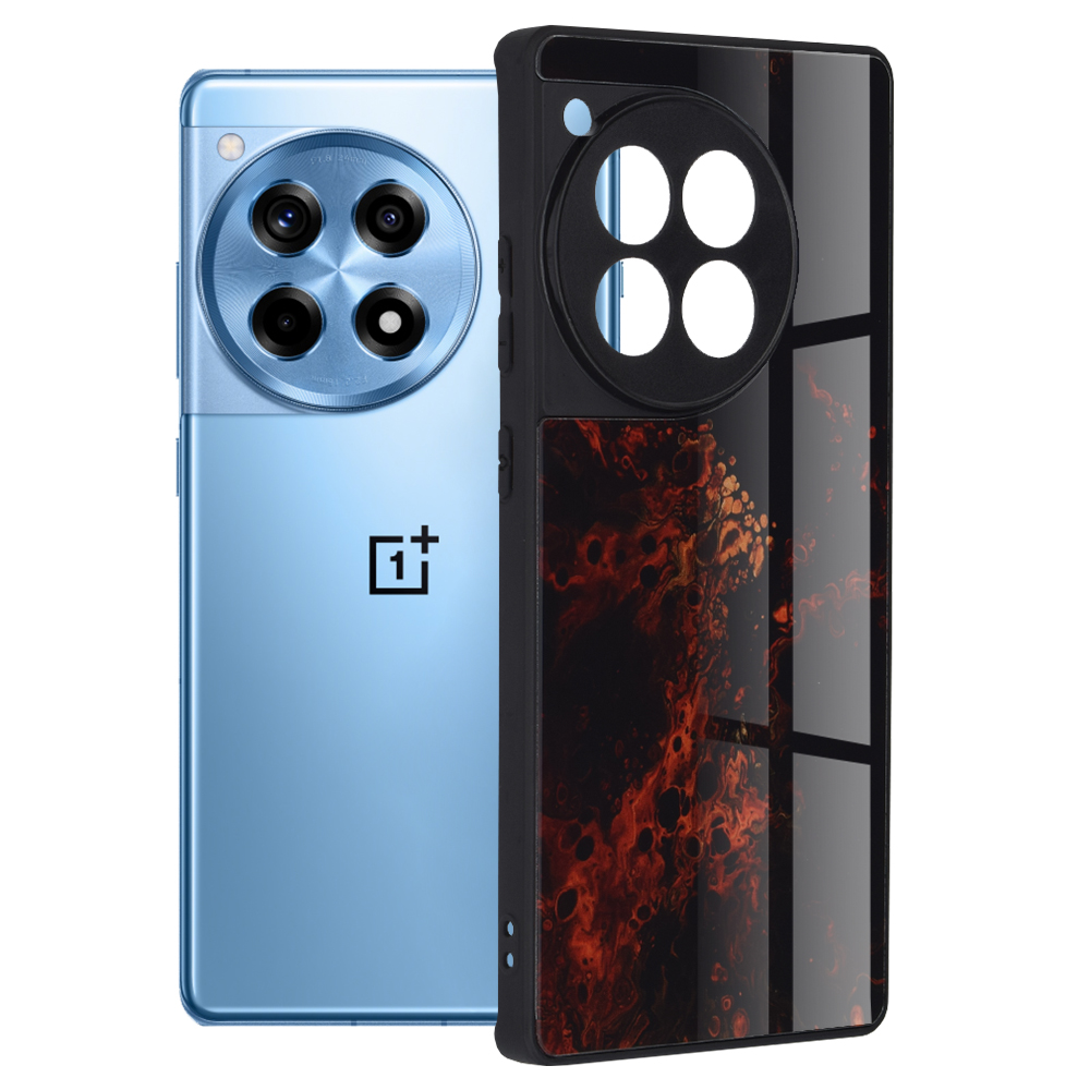 Калъф за OnePlus 12R - Techsuit Glaze Series - Червен Nebula