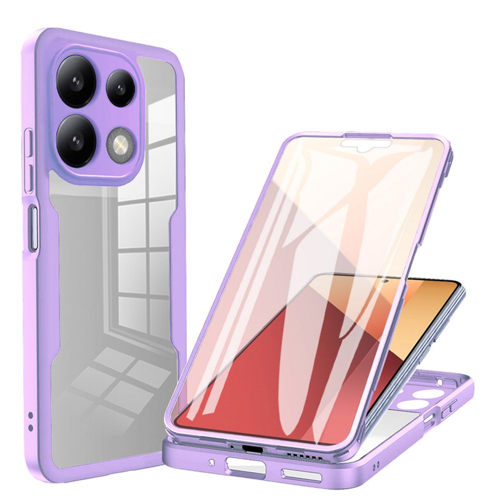 Калъф за Xiaomi Redmi Note 13 5G + капак - Techsuit ColorVerse 360 Series - Лилав