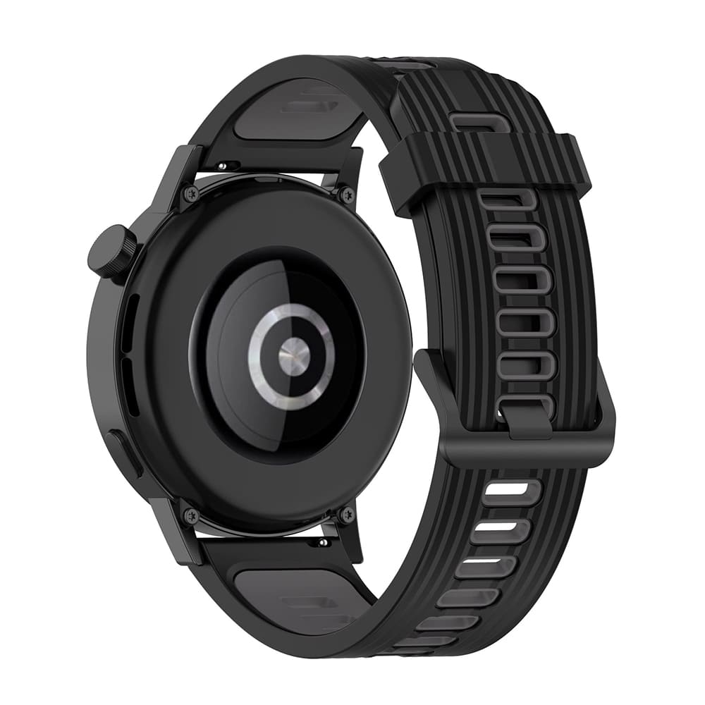 Каишка за часовник за Samsung Galaxy Watch 4/5/Active 2, Huawei Watch GT 3 (42 мм)/GT 3 Pro (43 мм) - Каишка за часовник Techsuit 20 мм (W002) - Черна