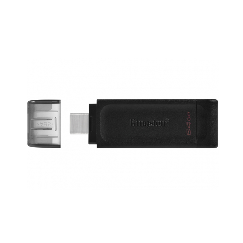Memory Stick 64GB - Kingston DT70 (DT70/64GB) - Черен