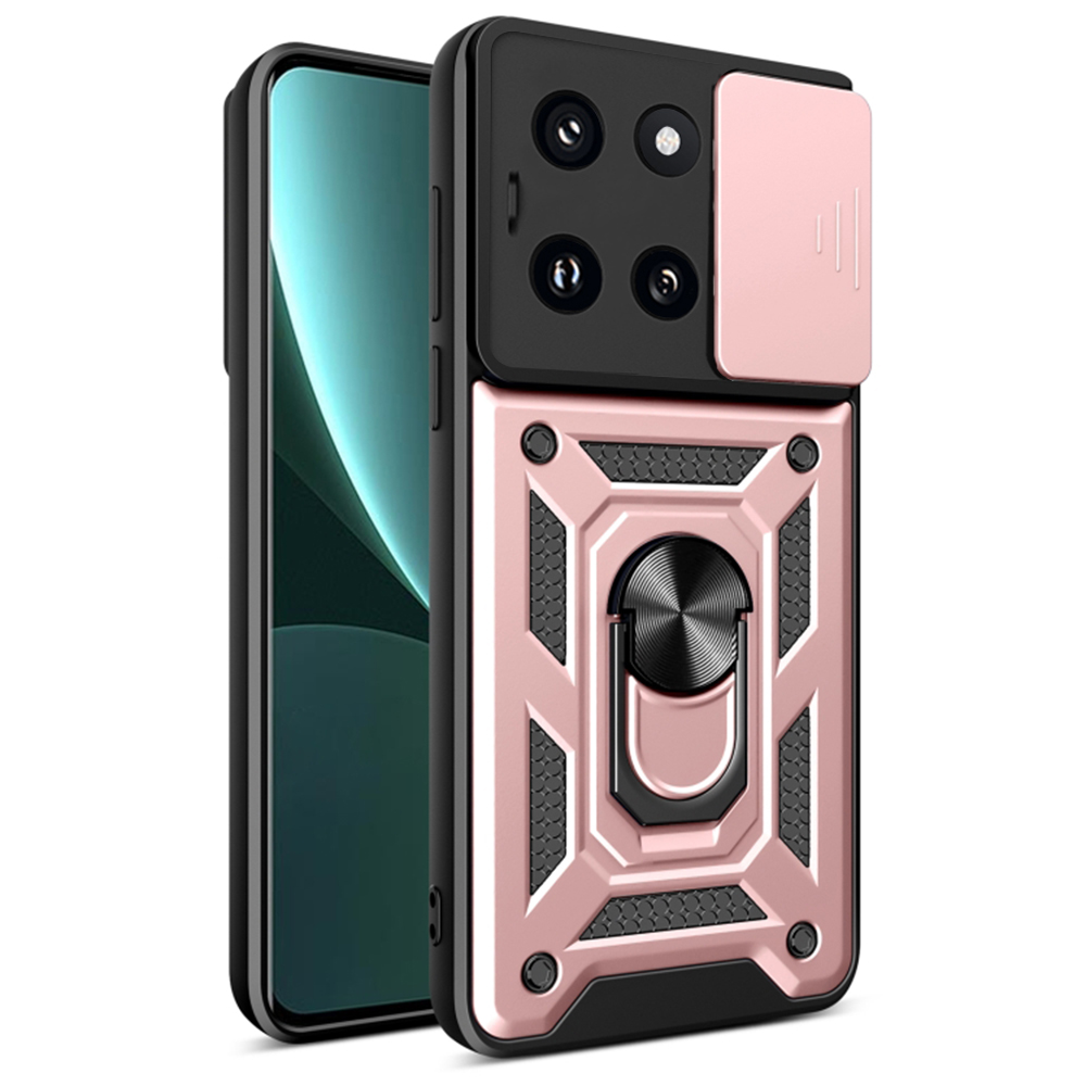 Калъф за Xiaomi 14 - Techsuit CamShield Series - Розово злато