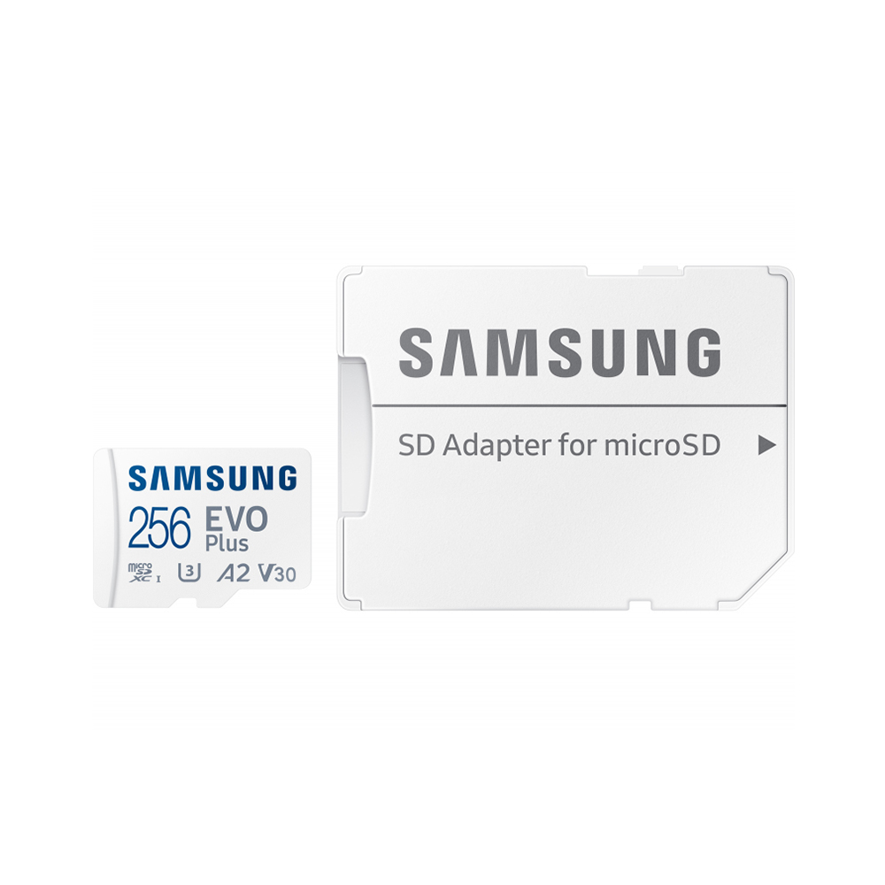 Карта с памет с адаптер, 256 GB - Samsung Evo Plus (MB-MC256KA/EU) - бяла (блистерна опаковка)