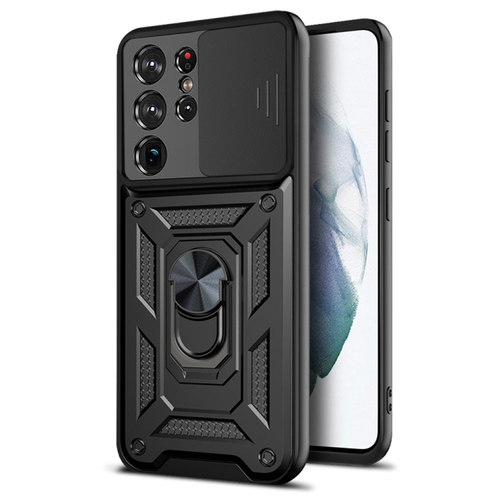 Калъф за Samsung Galaxy S21 Ultra 5G - Techsuit CamShield Series - Черен