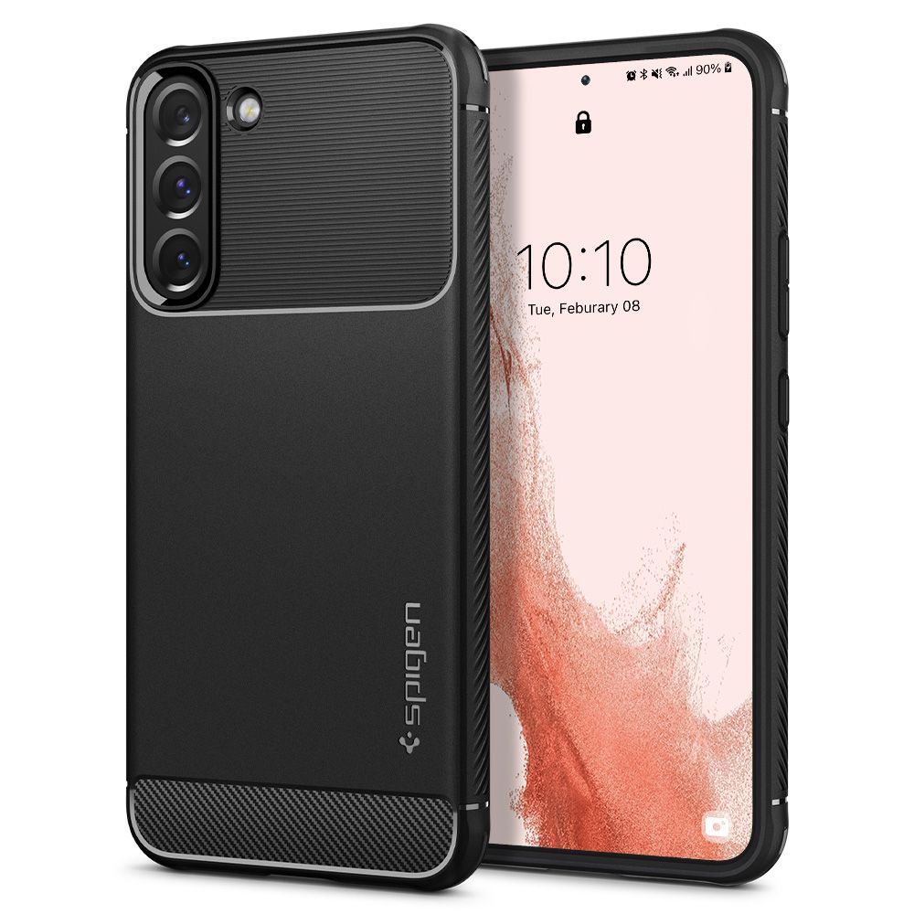 Калъф за Samsung Galaxy Galaxy S22 5G - Spigen Rugged Armor (ACS03986) - Черен