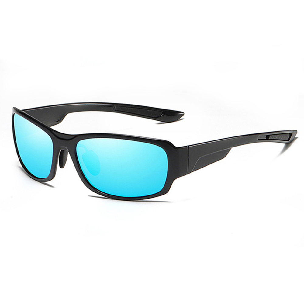 Слънчеви очила - Techsuit Polarized TR90 (MM108) - ярко черно / ледено синьо