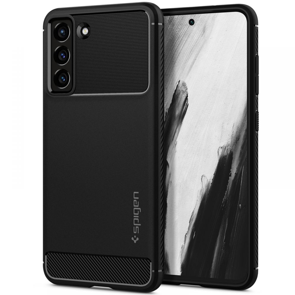 Калъф за Samsung Galaxy Galaxy S21 FE 5G - Spigen Rugged Armor (ACS03049) - Черен
