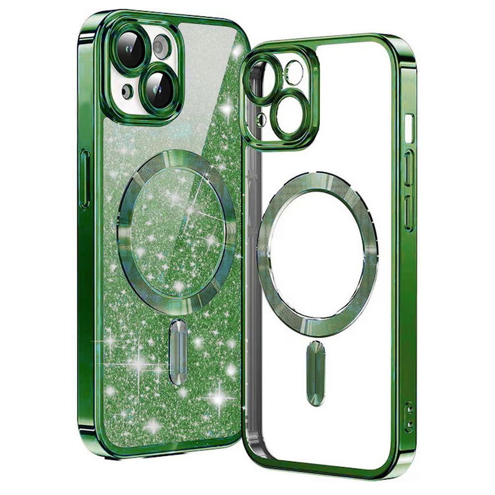 Калъф за iPhone 13 - Techsuit Luxury Glitter MagSafe - Deep Зелен