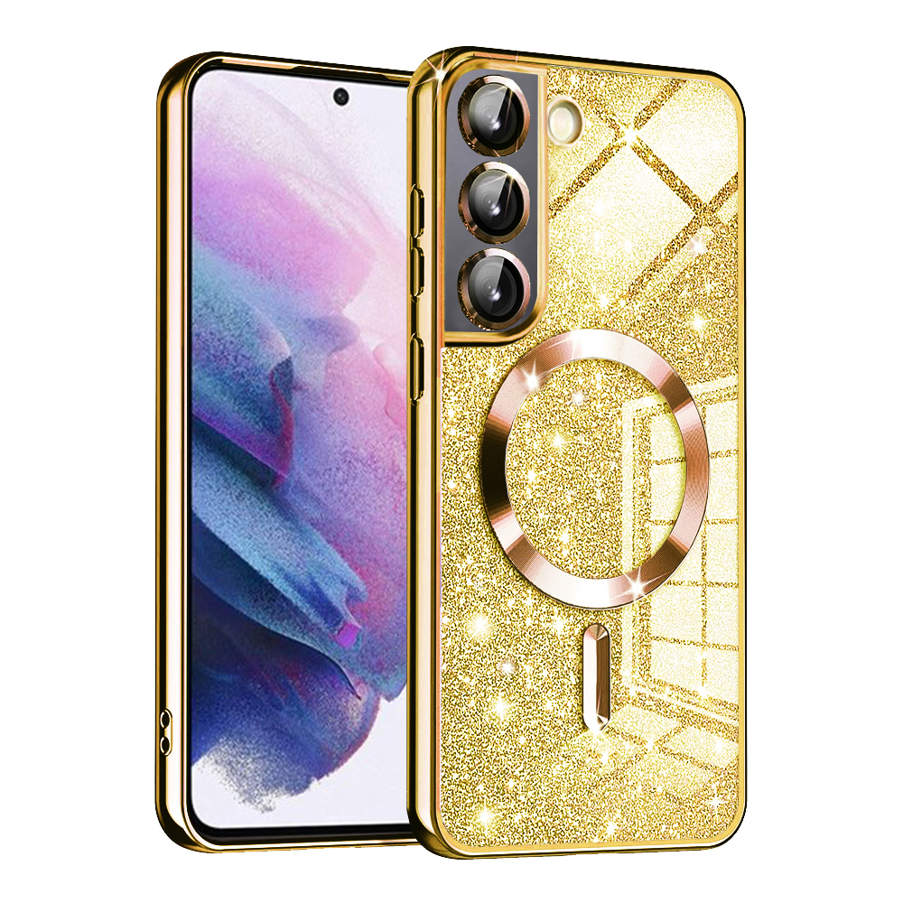 Калъф за Samsung Galaxy S21 FE 5G - Techsuit Luxury Glitter MagSafe - Златен