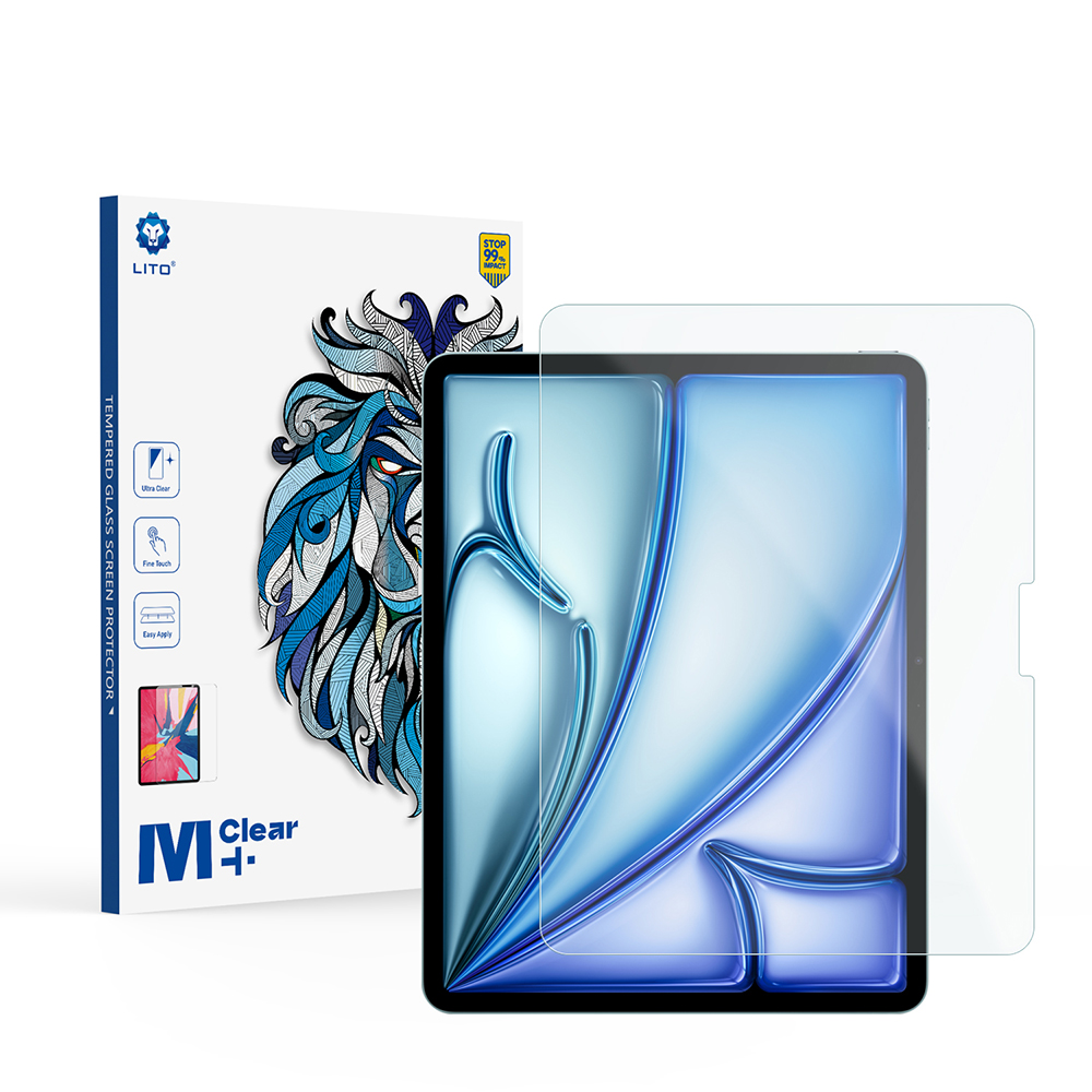 Капак за iPad Air 13 (2024) / Air 13 (2025) / Air 13 (2026) - Lito 2.5D Classic Glass Matte - Прозрачен