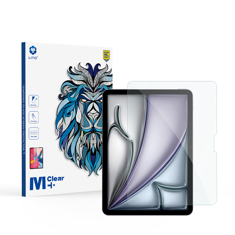 Калъф за iPad Air 11 (2024) / Air 11 (2025) / Air 11 (2026) - Lito 2.5D Classic Glass - Прозрачен