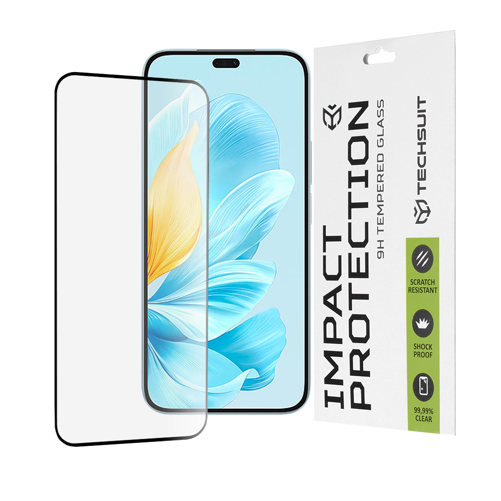 Капак за Honor 200 Lite - Techsuit 111D Full Cover / Full Glue Glass - Черен