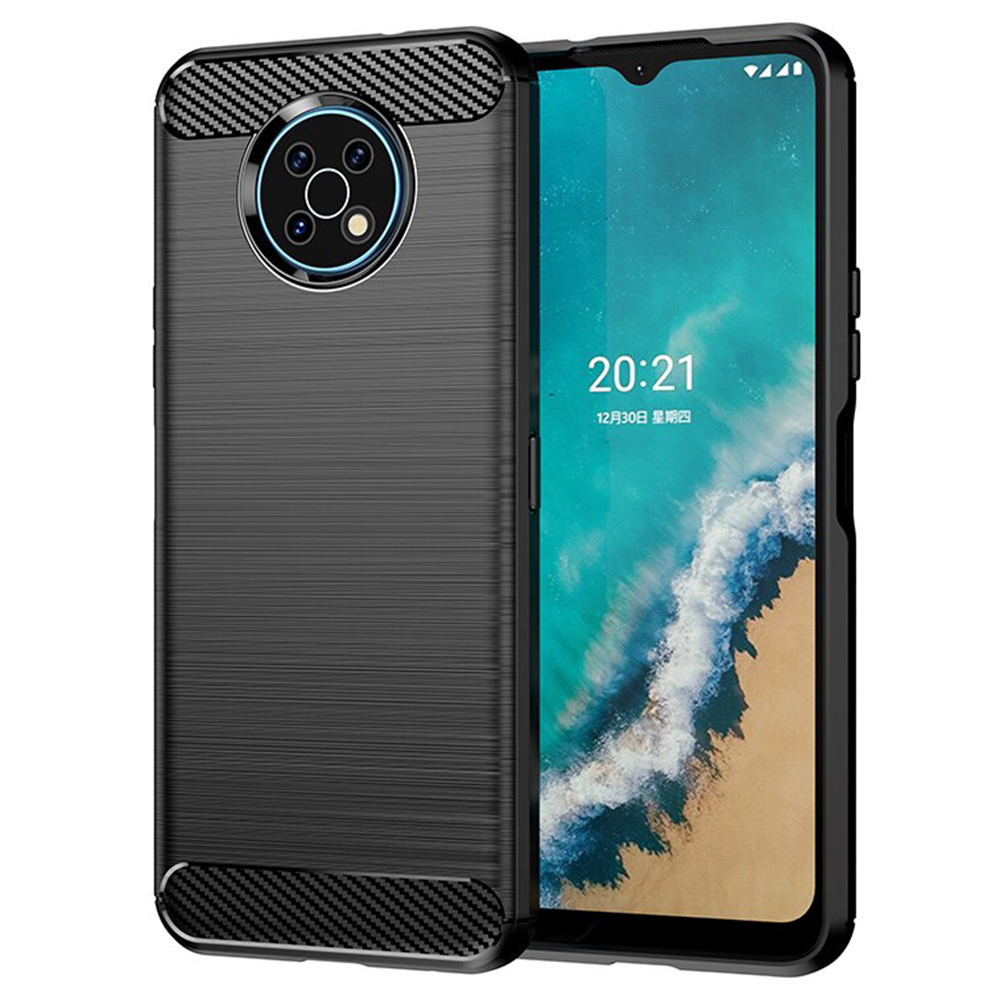 Калъф за Nokia G50 - Techsuit Carbon Silicone - Черен