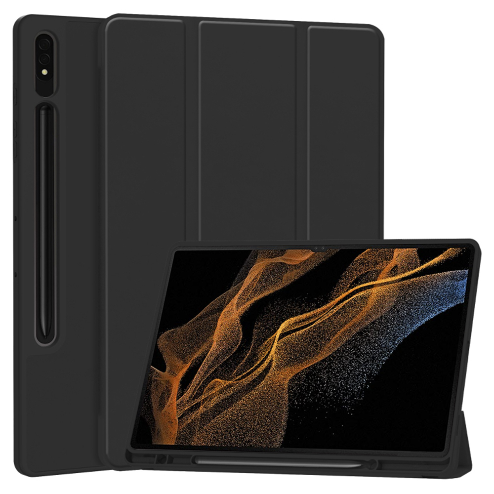 Калъф за Samsung Galaxy Tab S8 Ultra - Techsuit Flex Trifold - Черен