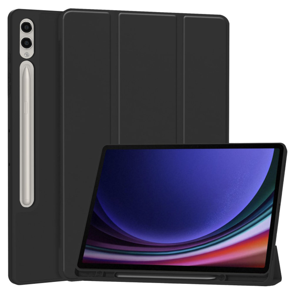 Калъф за Samsung Galaxy Tab S9 Plus / S10 Plus / S9 FE Plus - Techsuit Flex Trifold - Черен