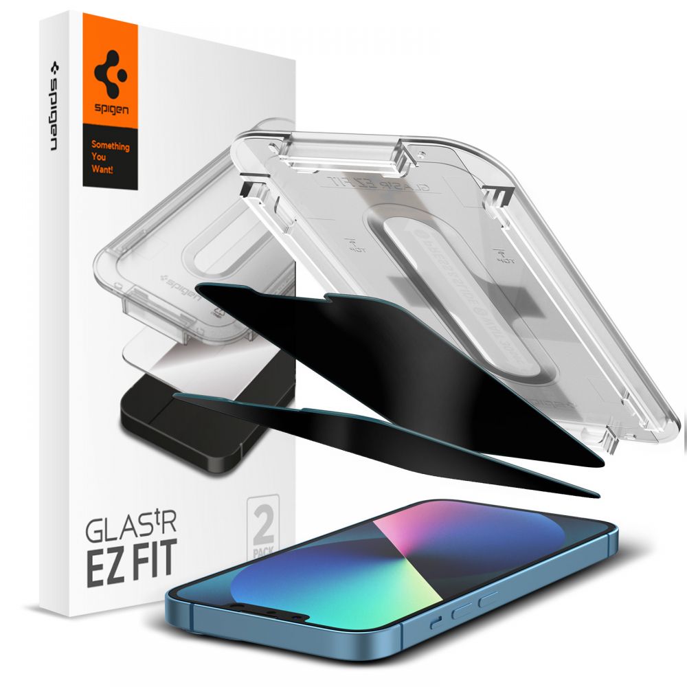 Калъф за iPhone 13 Pro Max / iPhone 14 Plus (комплект 2) - Spigen Glas.tR EZ FIT Privacy (AGL03378) - Privacy