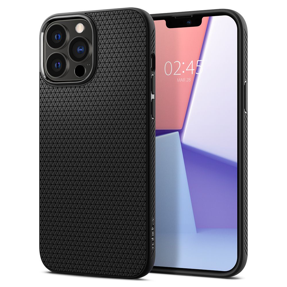 Калъф за iPhone 13 Pro - Spigen Liquid Air (ACS03258) - Черен мат