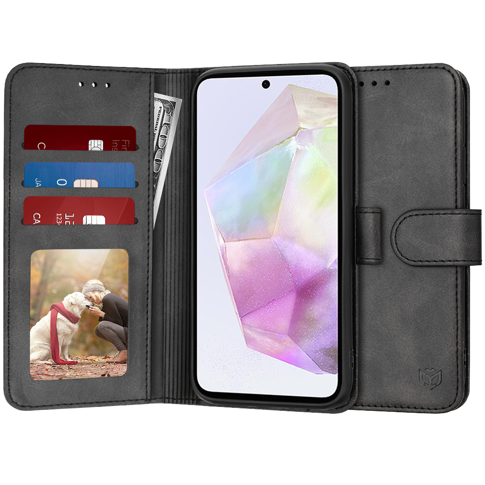 Калъф за Samsung Galaxy A35 5G - Techsuit Diary Book - Черен