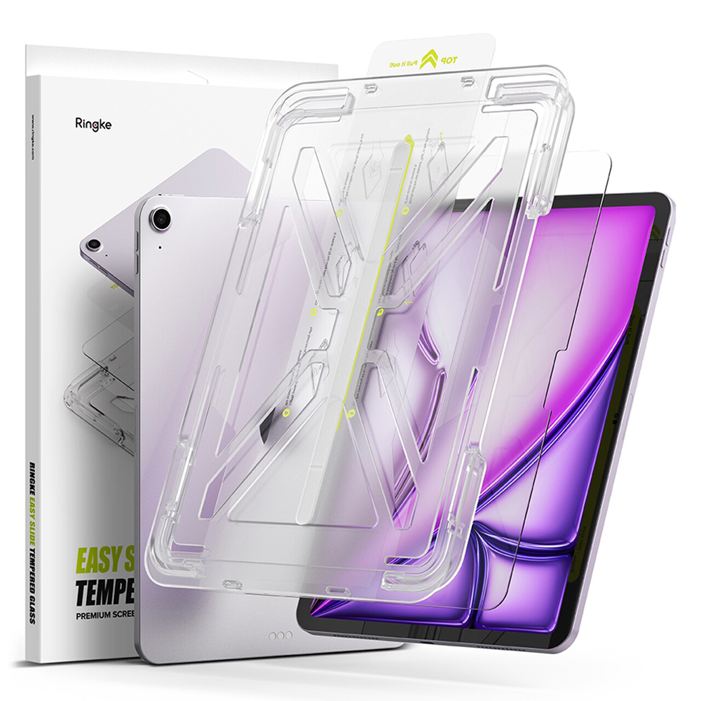 Калъф за iPad Air 13 (2024) / Air 13 (2025) / Air 13 (2026) - Ringke Easy Slide закалено стъкло - Прозрачен