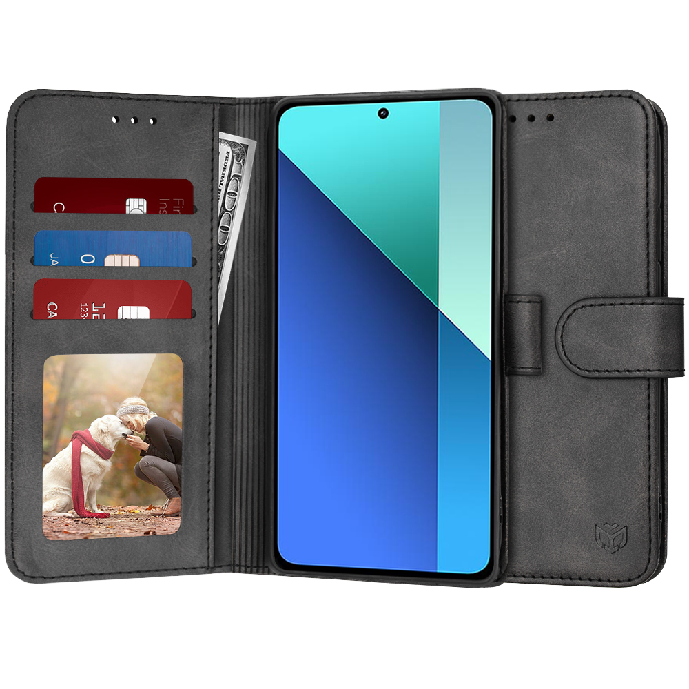 Калъф за Xiaomi Redmi Note 13 4G - Techsuit Diary Book - Черен