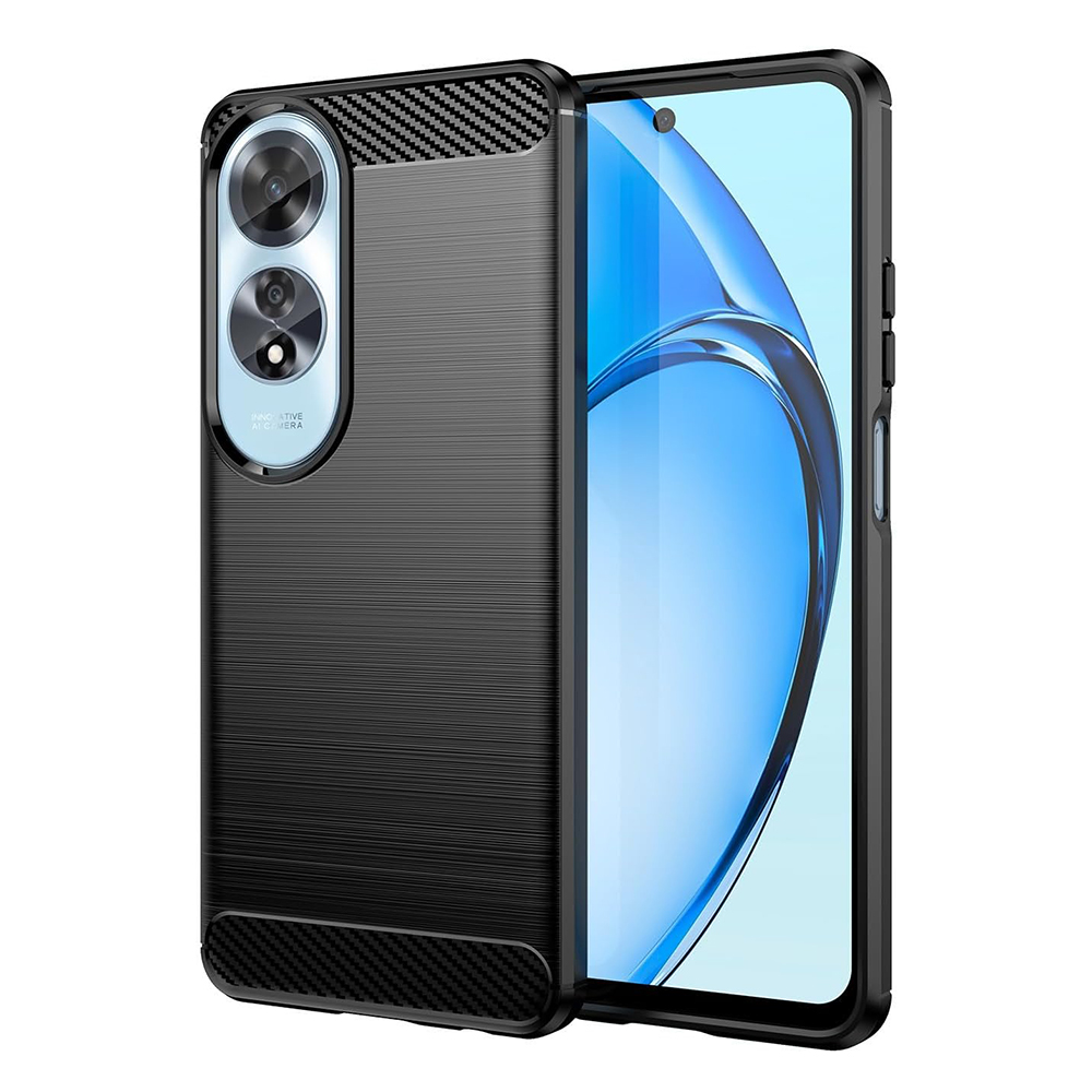 Калъф за Oppo A60 4G - Techsuit Carbon Silicone - Черен