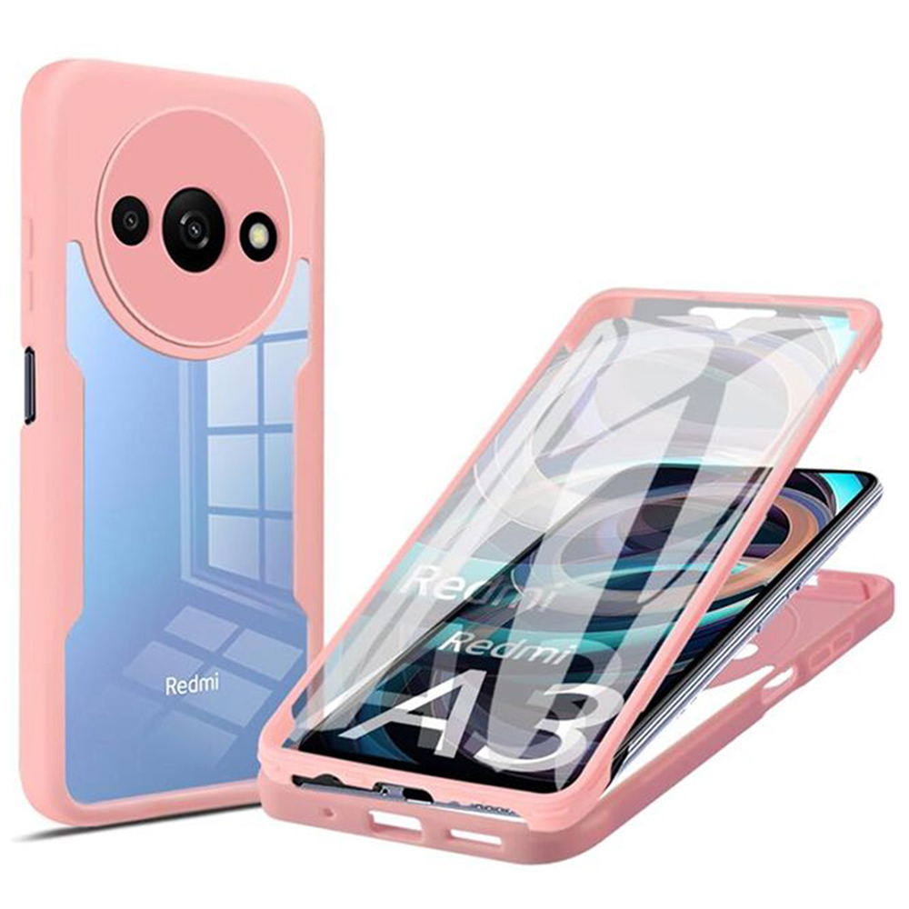 Калъф за Xiaomi Redmi A3 / Redmi A3x + капак - Techsuit ColorVerse 360 Series - Розов