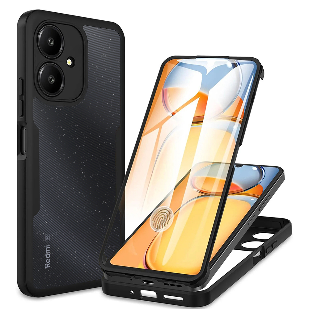 Калъф за Xiaomi Redmi 13C 5G + Капак - Techsuit ColorVerse 360 Series - Черен