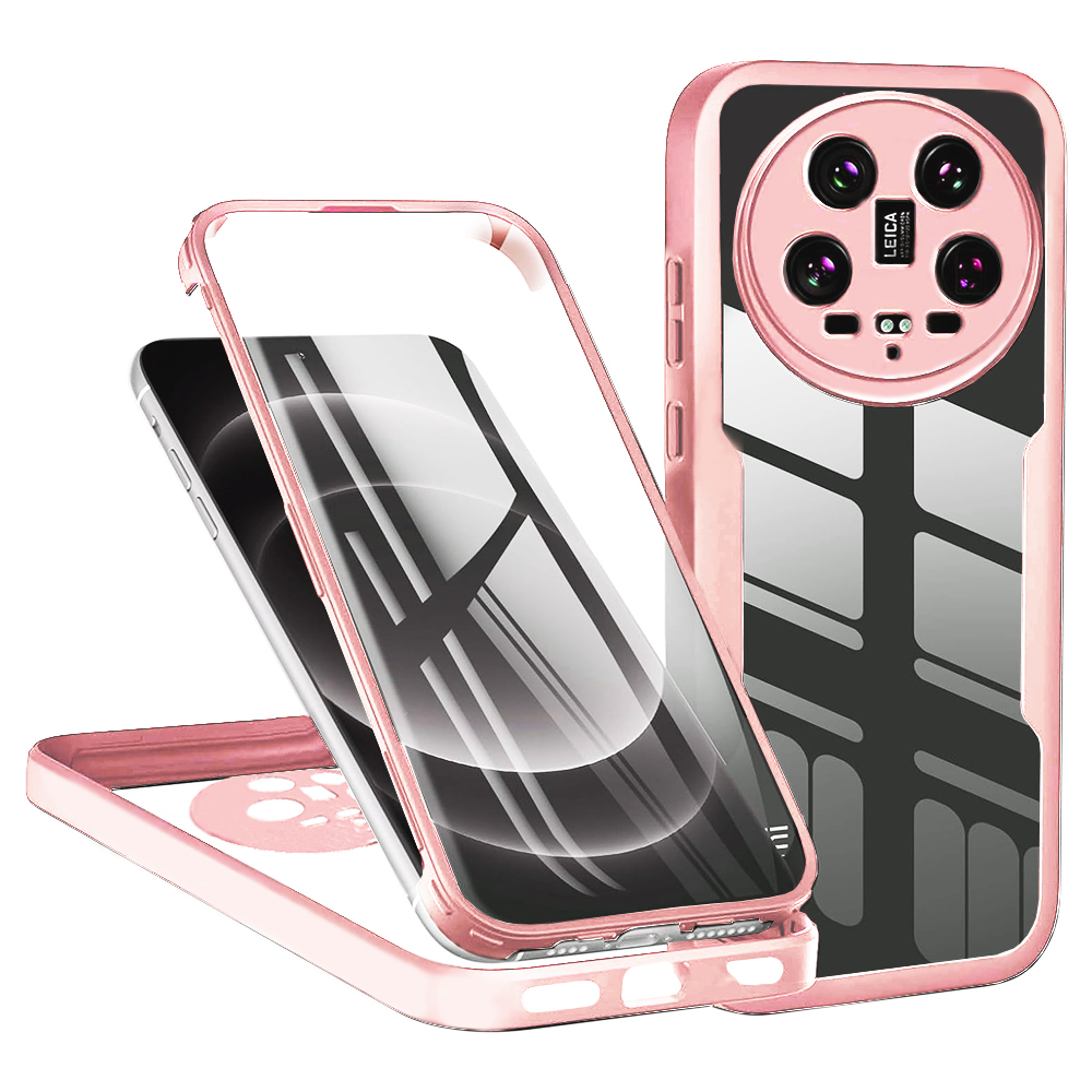 Калъф за Xiaomi 14 Ultra + Калъф - Techsuit ColorVerse 360 Series - Розов