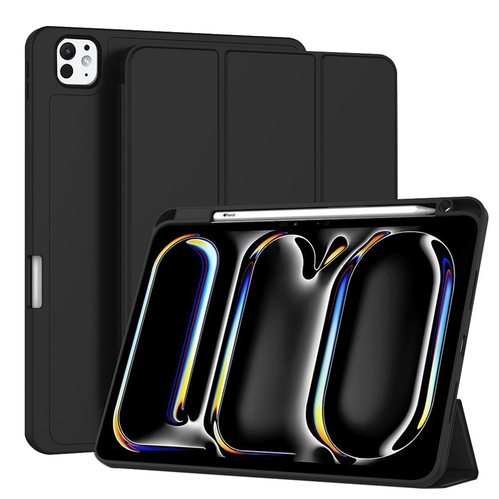 Калъф за iPad Pro 11 (2024) / iPad Pro 11 (2025) - Techsuit Flex Trifold - Черен